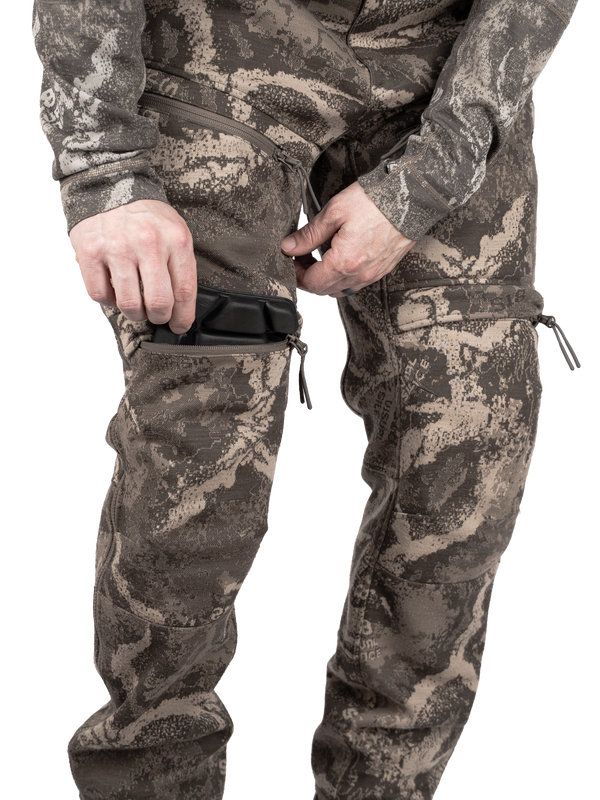 Articulated removable knee pads with closed-cell foam and pocket-in-pocket design