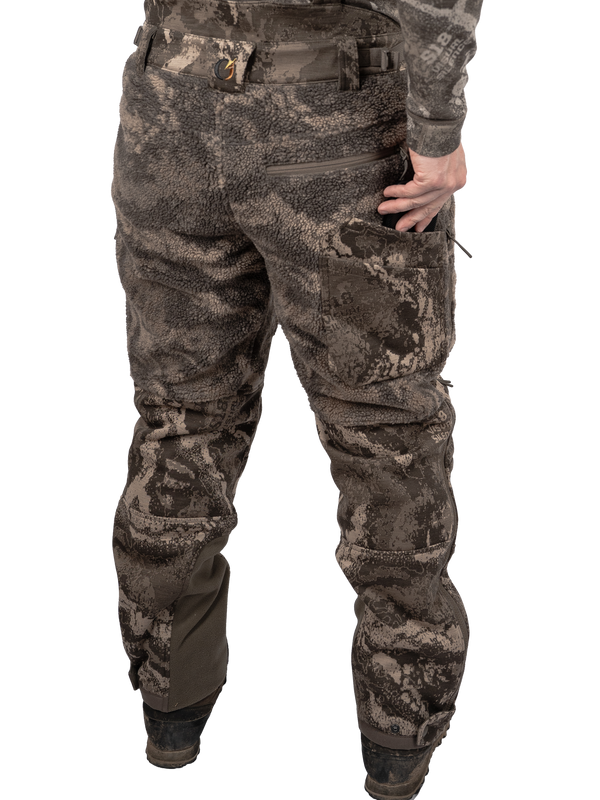 Rear lower-leg pockets for straps and small gear