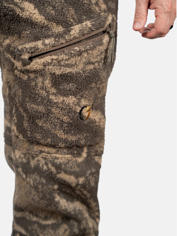 Front pockets with angled zippered lower pockets