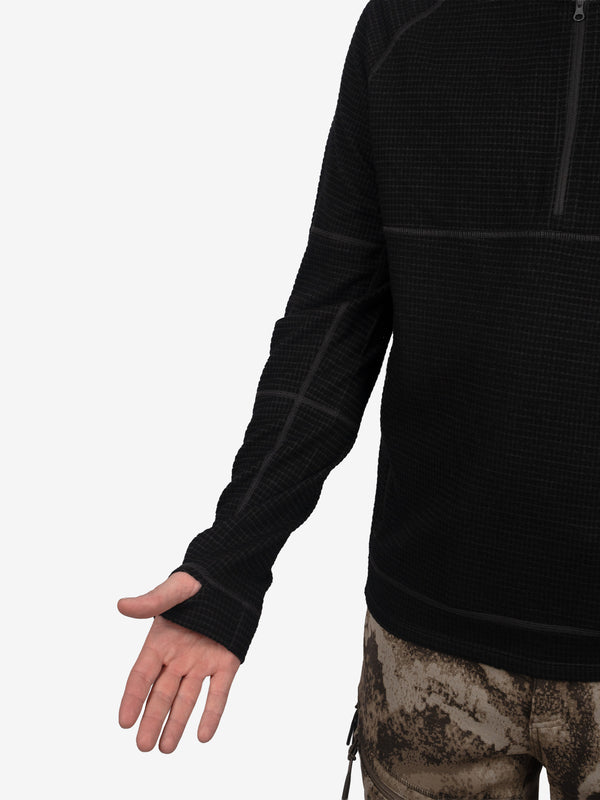 Thumb-hole stretch cuffs