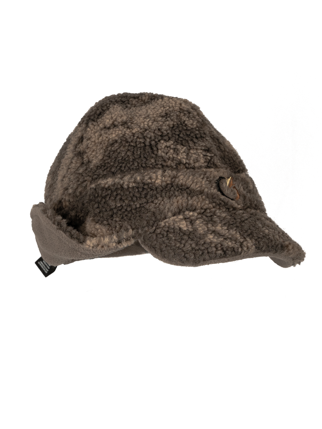 Code of Silence VTSsystems2 Cap in tonal camo, side view with the ear flaps folded up