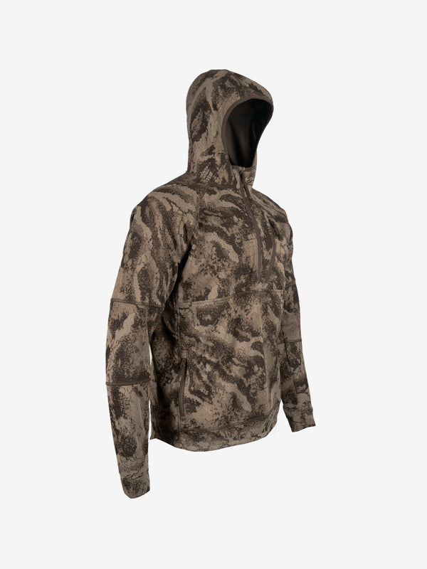Adjustable drawstring hood