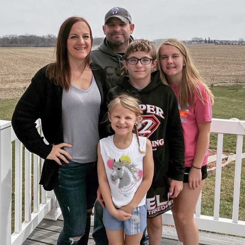 Darrin Youngblut, Co-Founder of Code of Silence, with family outdoors