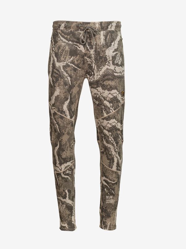 FareWinds BaseSystems240 Pant from the front, showing the drawcord waist, articulated knee seams and the tapered leg.