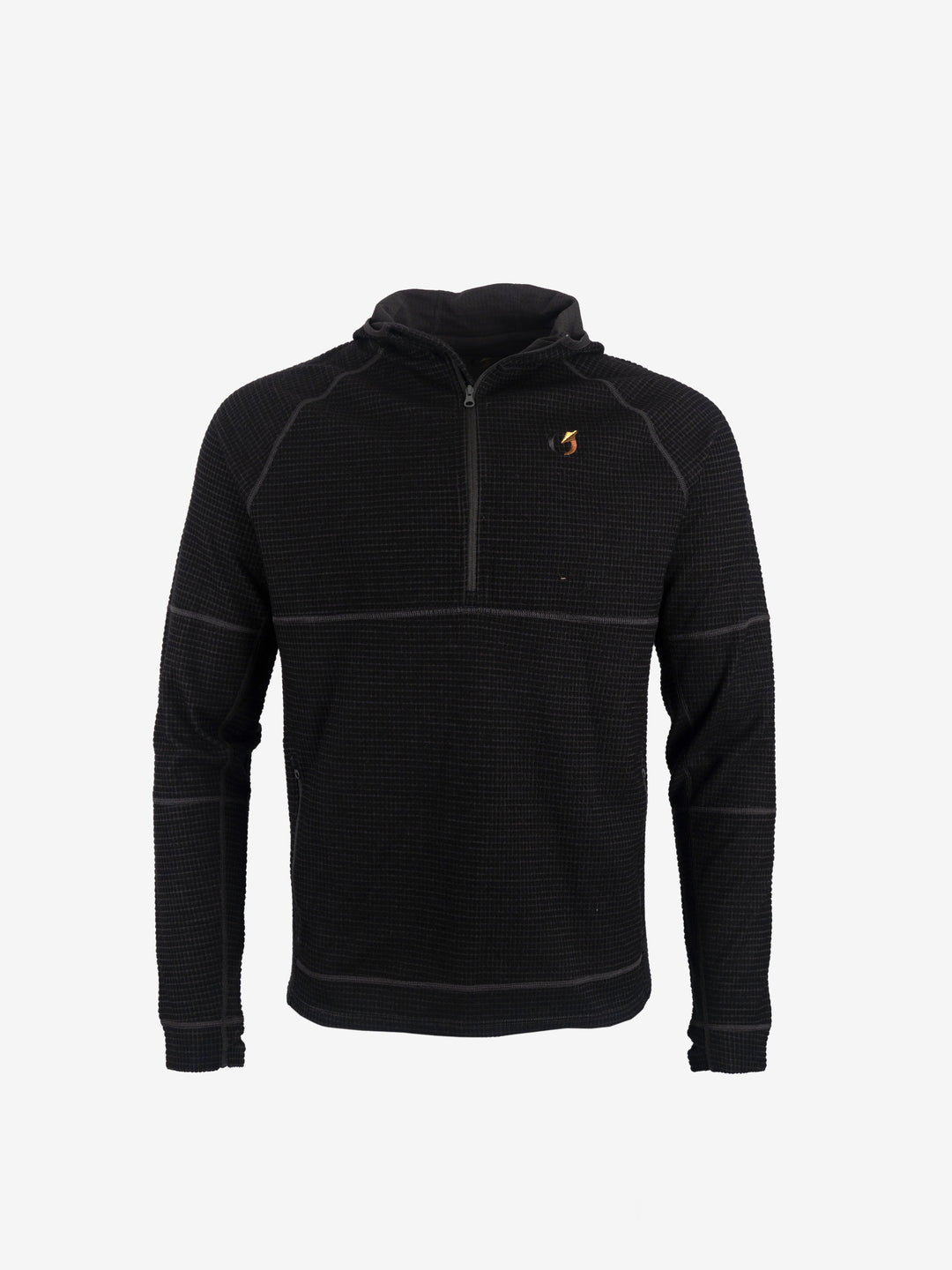 トップス RESISTED YARNDYED WOOLGABARDINE PULLOVER MatrXX GridMerino Hoodie – Code of Silence